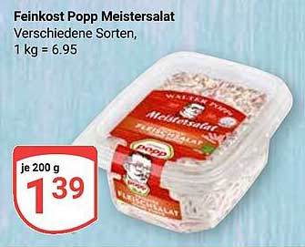 Feinkost Popp Meistersalat, verschiedene Sorten