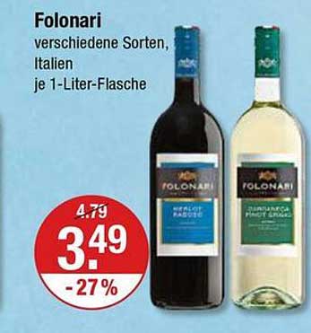 Folonari verschiedene Sorten, Italien je 1-Liter-Flasche