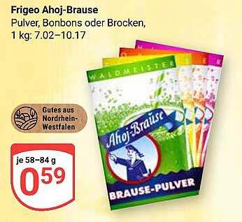 Frigeo Ahoj-Brause Pulver, Bonbons oder Brocken, 1 kg: 7,02–10,17