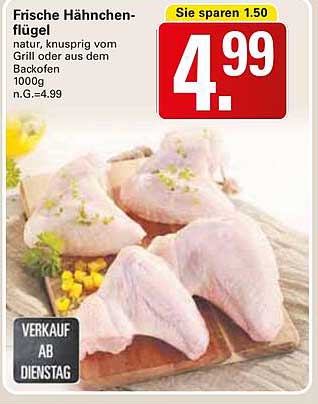 Frische Hähnchenflügel