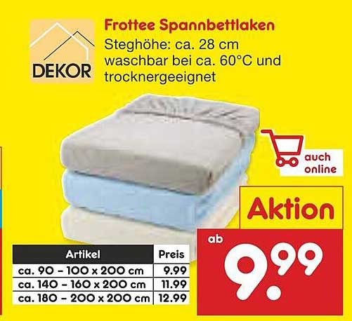 Frottee Spannbettlaken