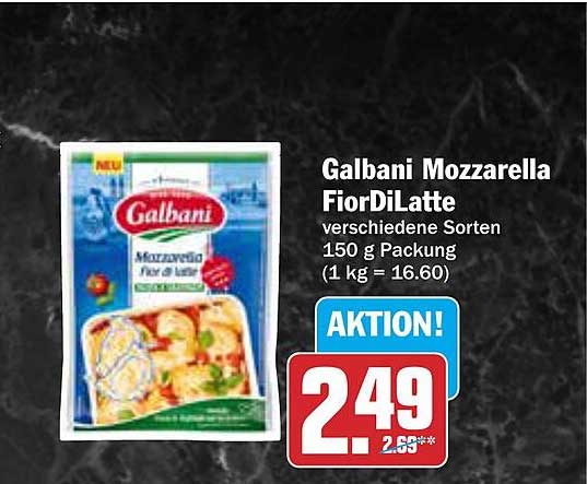 Galbani Mozzarella FiorDiLatte verschiedene Sorten 150 g Packung