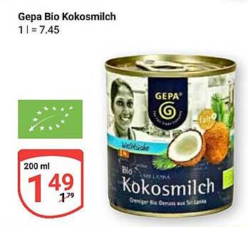 Gepa Bio Kokosmilch 200 ml