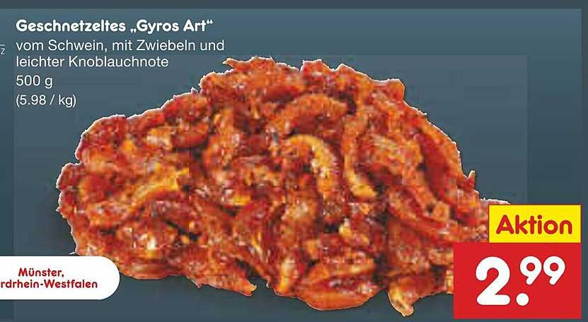 Geschnetzeltes „Gyros Art“ – 500 g