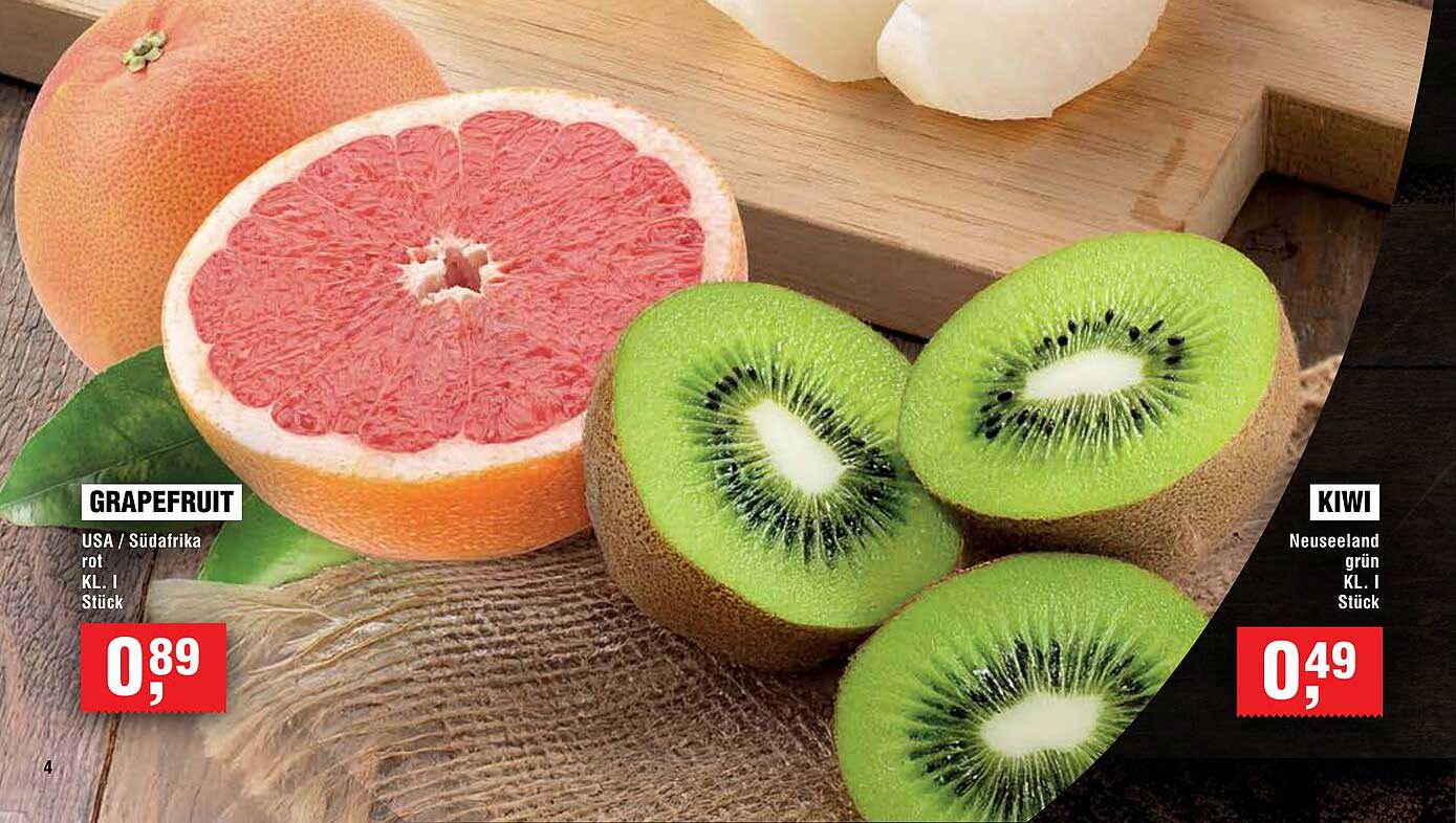 Grapefruit und Kiwi – Frisch und Saftig