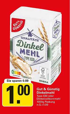 Gut & Günstig Dinkelmehl Type 630