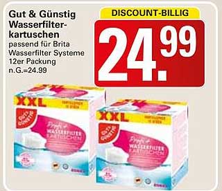 Gut & Günstig Wasserfilterkartuschen 12er Packung