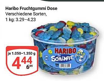 Haribo Fruchtgummi Dose - Die beliebten Schlümpfe