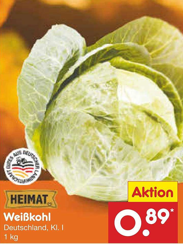 Heimat Weißkohl 1 kg - Deutschland, Klasse I