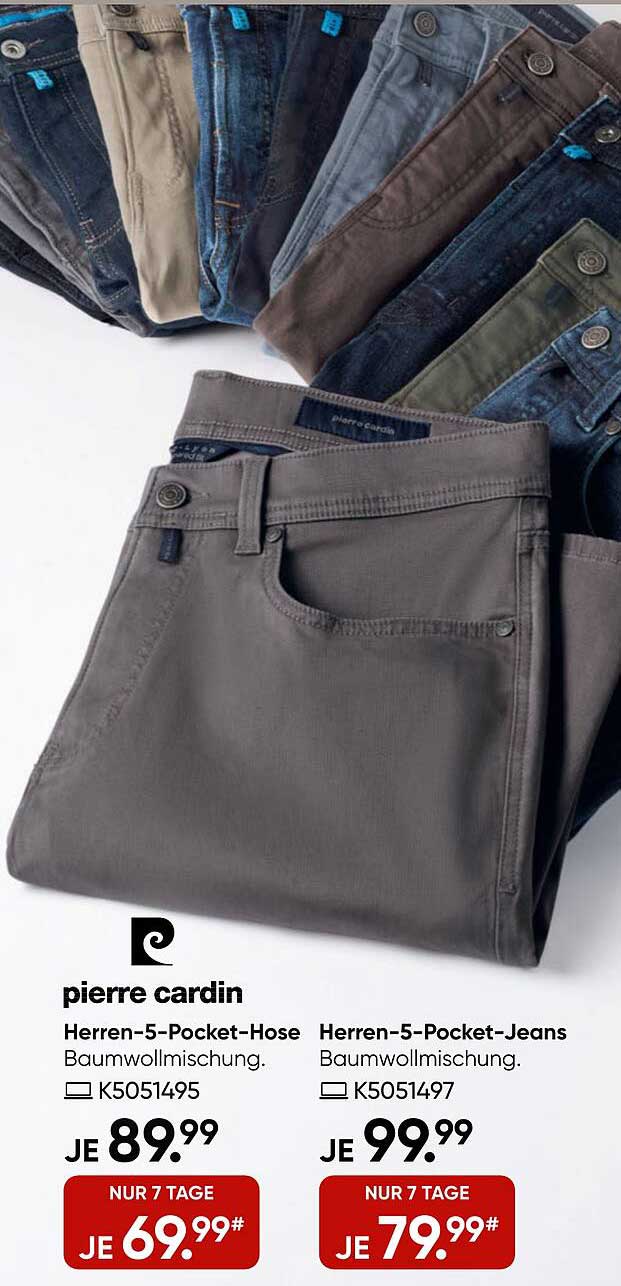 Herren 5-Pocket-Hose und Herren 5-Pocket-Jeans von Pierre Cardin