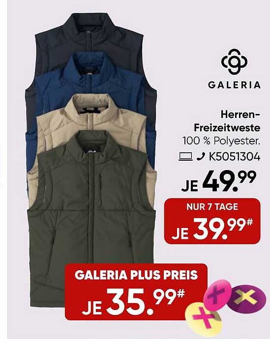 Herren-Freizeitweste 100 % Polyester