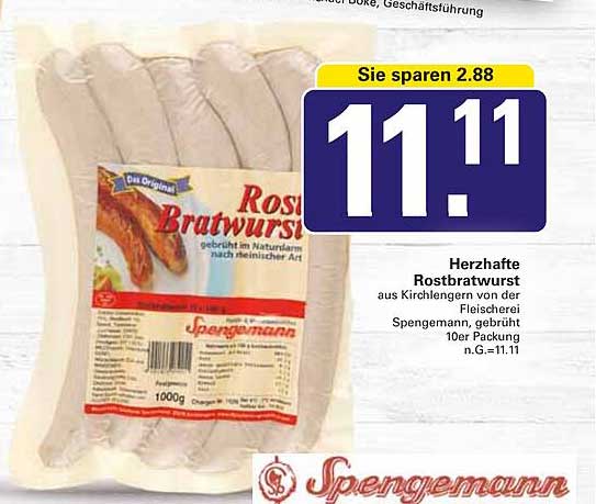 Herzhafte Rostbratwurst