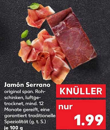 Jamon Serrano - Original spanischer Rohschinken
