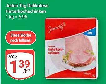 Jeden Tag Delikatesse Hinterkochschinken 200 g