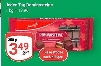 Jeden Tag Dominosteine 250 g zum Angebotspreis von 3,49 €