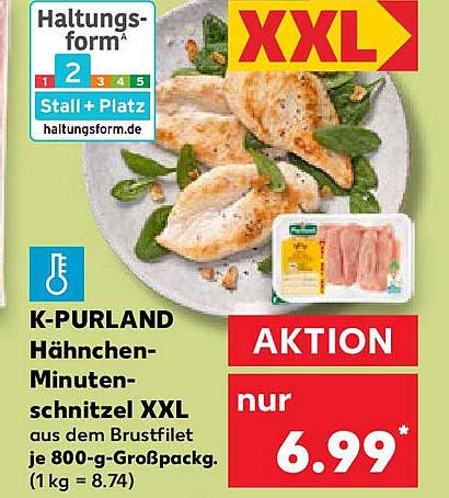 K-PURLAND Hänchen-Minuten-Schnitzel XXL
