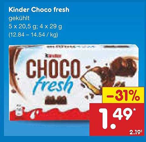 Kinder Choco fresh - 31% Rabatt