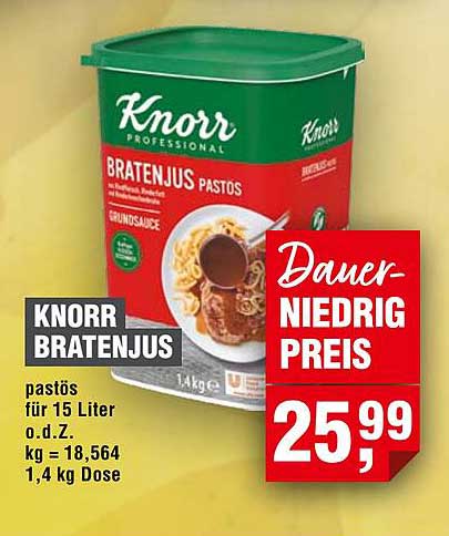 Knorr Bratenjus Pastös 1,4 kg Dose - Dauer-Niedrigpreis
