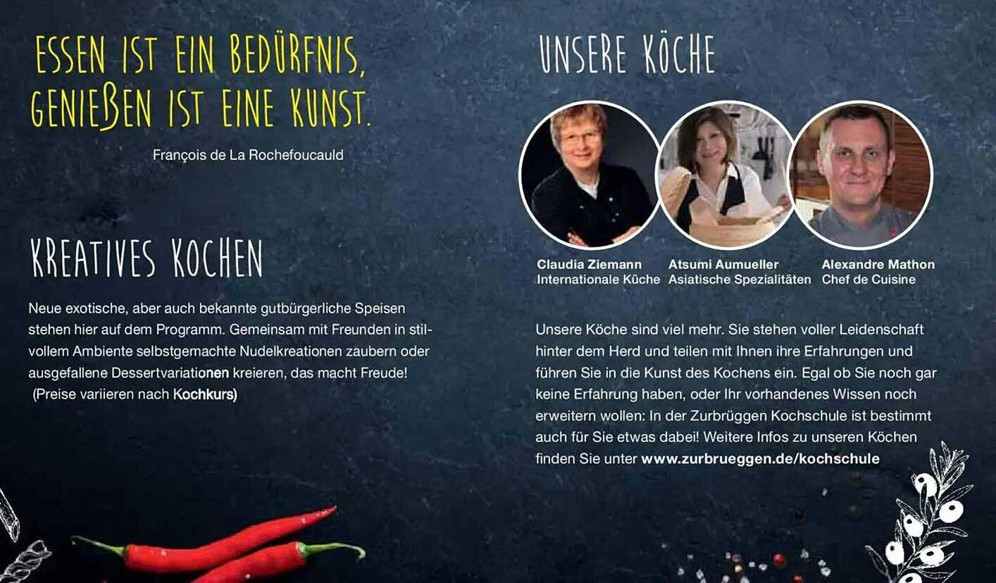 Kreatives Kochen in der Zurbrüggen Kochschule