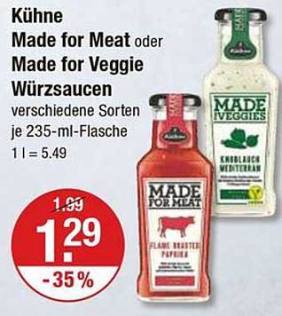 Kühnemade for Meat oder Made for Veggie Würzsaucen 235 ml