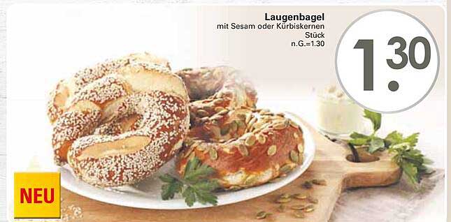 Laugenbagel mit Sesam oder Kürbiskernen