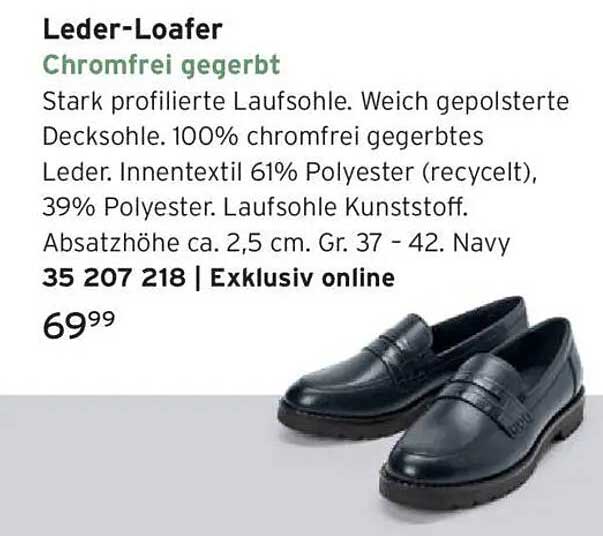 Leder-Loafer chromfrei gegerbt