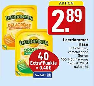 Leerdammer Käse in Scheiben – verschiedene Sorten