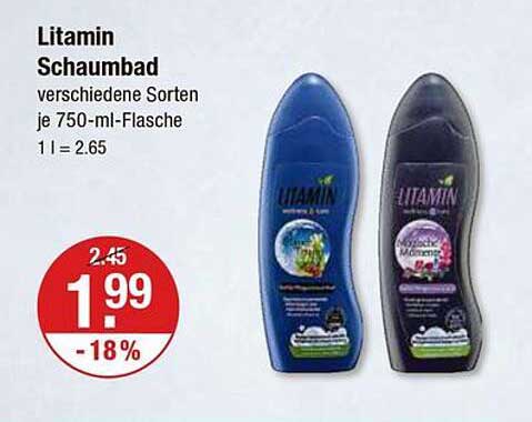 Litamin Schaumbad verschiedene Sorten je 750-ml-Flasche
