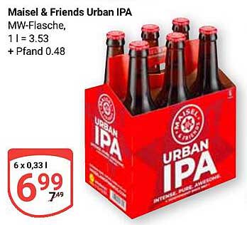 Maisel & Friends Urban IPA, 6 x 0,33 l