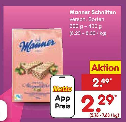Manner Schnitten verschiedene Sorten 300 g - 400 g