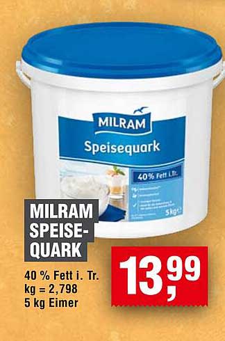MILRAM Speisequark 5 kg Eimer