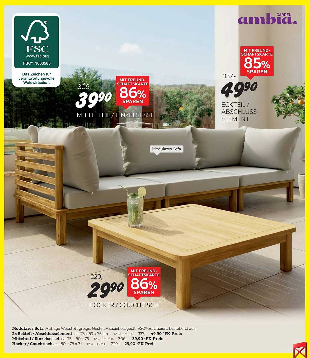 Modulares Sofa - Einzelteil/Mittelsessel