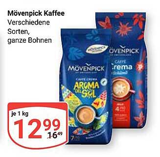 Mövenpick Kaffee - Verschiedene Sorten, ganze Bohnen
