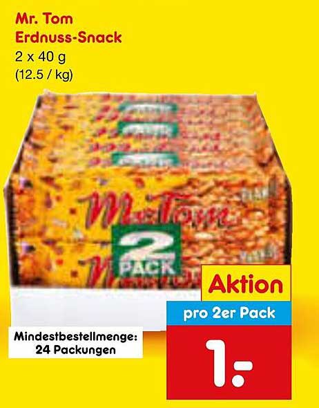 Mr. Tom Erdnuss-Snack 2 x 40 g