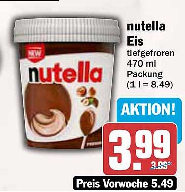 nutella Eis tiefgefroren 470 ml