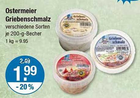 Ostermeier Griebenschmalz verschiedene Sorten je 200-g-Becher