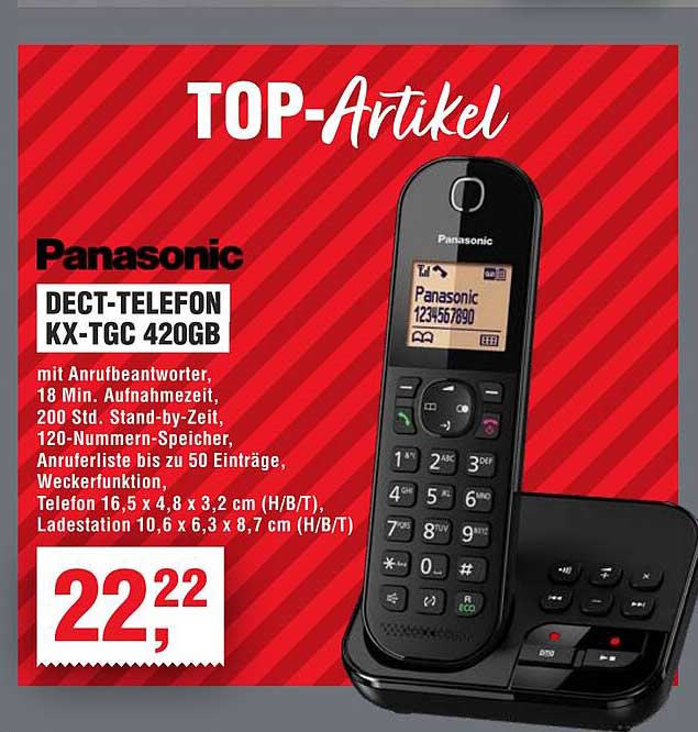 Panasonic DECT-Telefon KX-TGC 420GB