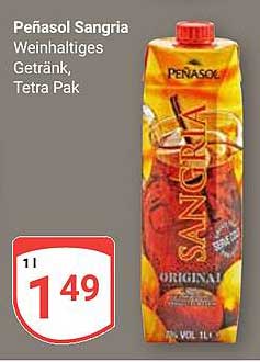 Peñasol Sangria Weinhaltiges Getränk, Tetra Pak