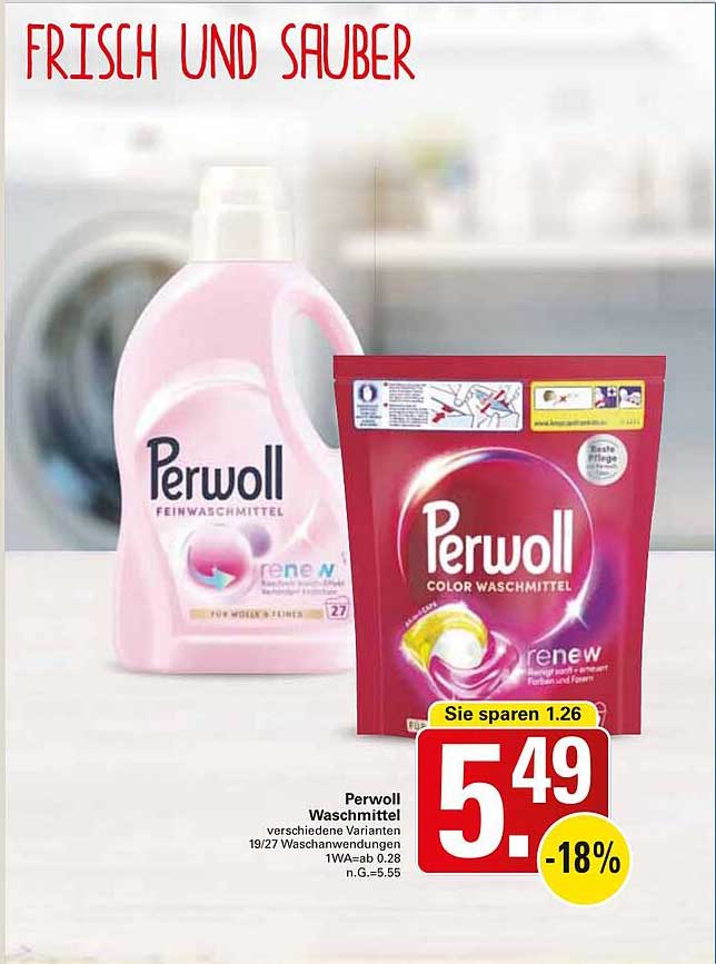 Perwoll Waschmittel verschiedene Varianten