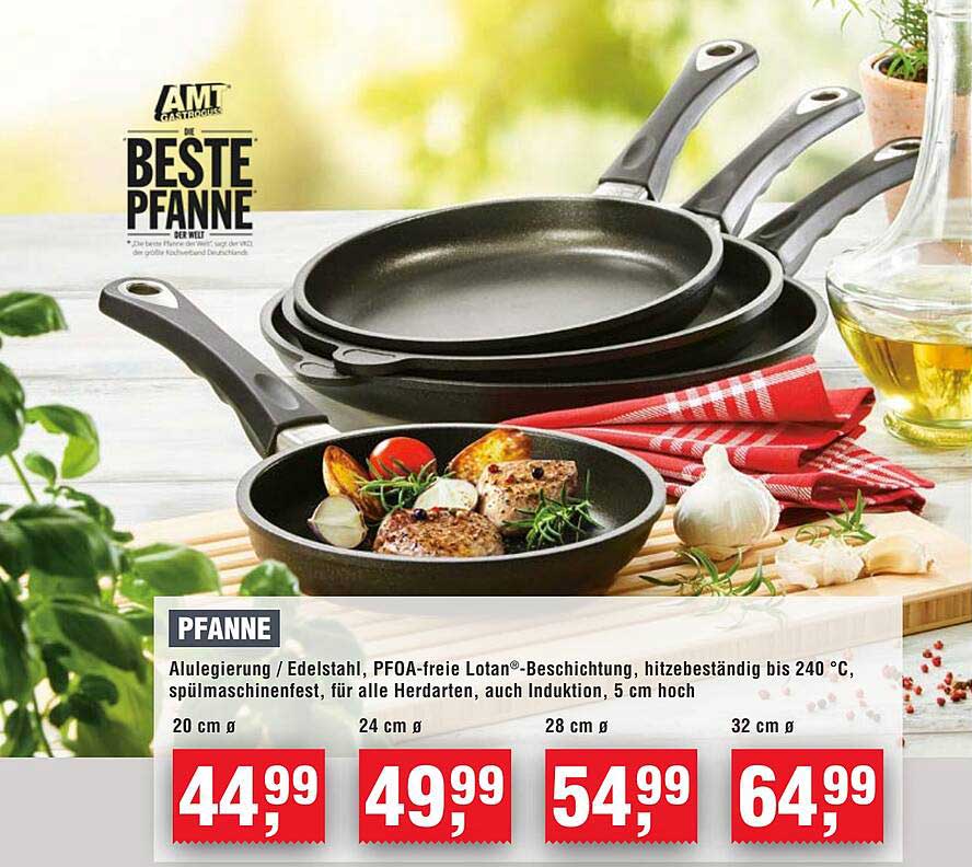 Pfanne - Alulegierung / Edelstahl, PFOA-frei
