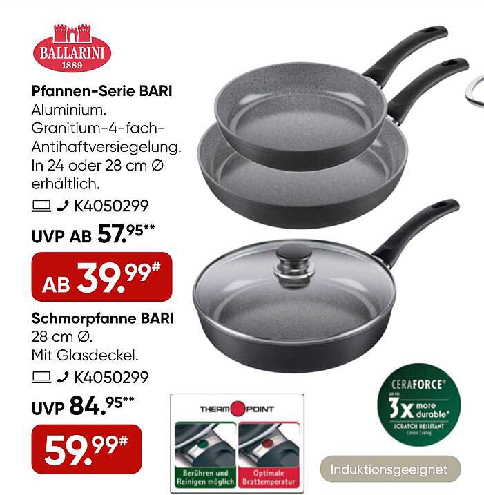 Pfannen-Serie BARI von BALLARINI