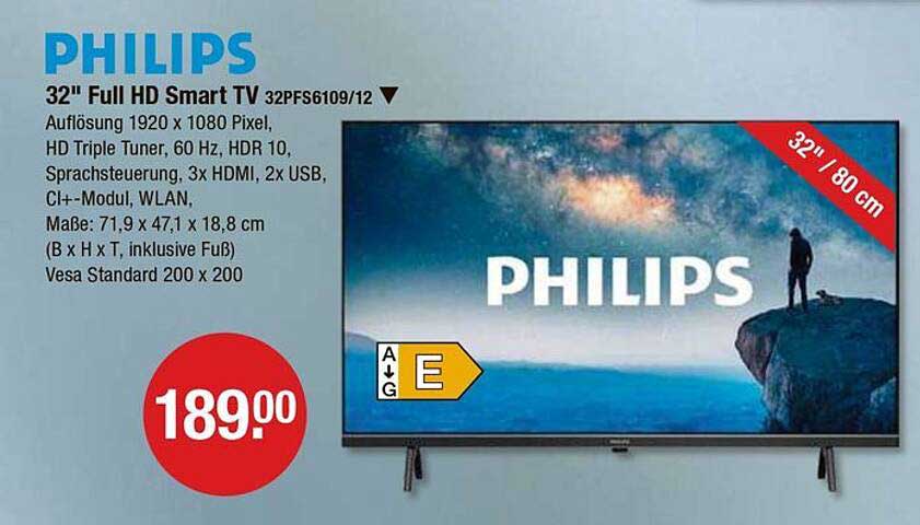 PHILIPS 32" Full HD Smart TV 32PFS6109/12