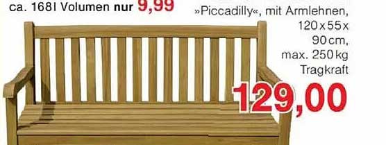 »Piccadilly« Gartenbank mit Armlehnen