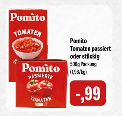 Pomito Tomaten passiert oder stückig 500g Packung