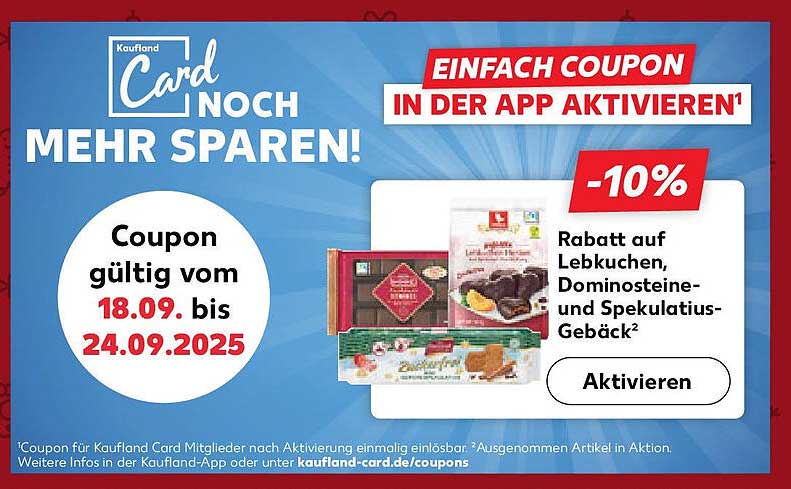 Rabatt auf Lebkuchen, Dominosteine und Spekulatius-Gebäck -10%