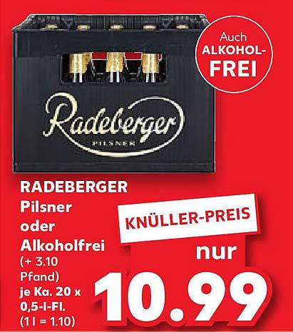 RADEBERGER Pilsner oder Alkoholfrei