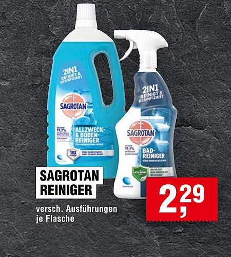SAGROTAN REINIGER - 2in1 Allzweck- und Bodenreiniger, Bad-Reiniger