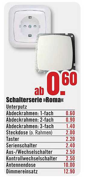 Schalterserie »Roma« ab 0,60 €