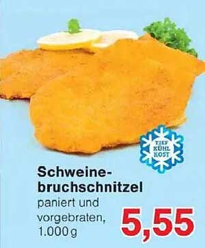 Schweinebruchschnitzel - paniert und vorgebraten, 1.000 g
