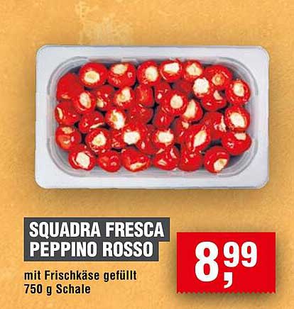 SQUADRA FRESCA PEPPINO ROSSO - mit Frischkäse gefüllt, 750 g Schale